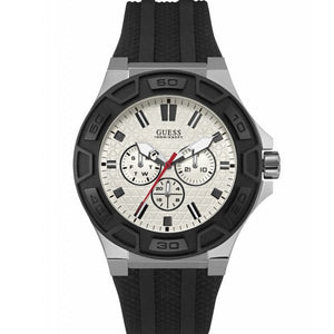 Buy Shop Guess Force Analog Quartz White Dial Black Rubber Strap Watch For Men - W0674G3 USA Online