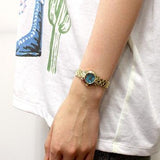 Buy Shop Marc Jacobs Amy Dinky Blue Dial Gold Steel Strap Watch for Women - MBM3229 USA Online