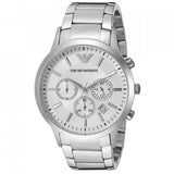 Buy Shop Emporio Armani Sportivo Chronograph Silver Dial Silver Steel Strap Watch For Men - AR5963 USA Online