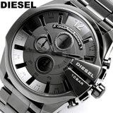 Buy Shop Diesel Mega Chief Chronograph Grey Dial Grey Steel Strap Watch for Men - DZ4282 USA Online