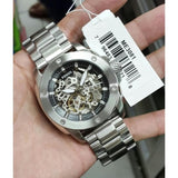 Buy Shop Fossil Modern Machine Automatic Silver Dial Silver Steel Strap Watch for Men - ME3081 USA Online