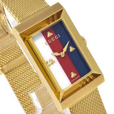 Buy Shop Gucci G-Frame Mother of Pearl Dial Yellow Gold Mesh Bracelet Watch For Women - YA147410 USA Online