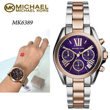 Buy Shop Michael Kors Bradshaw Chronograph Blue Dial Two Tone Steel Strap Watch For Women - MK6389 USA Online