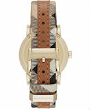 Burberry The City Gold Dial Brown Leather Strap Watch for Women - BU9133