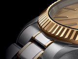 Tudor Style Automatic Gold Dial Two Tone Steel Strap Watch for Men - M12713-0001