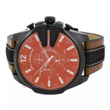 Buy Shop Diesel Mega Chief Quartz Black Dial Two Tone Leather Strap Watch For Men - DZ4305 USA Online