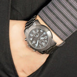 Buy Shop Marc Jacobs Larry Chronograph Black Dial Gunmetal Grey Steel Strap Watch for Men - MBM5031 USA Online