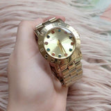 Buy Shop Marc Jacobs Amy Dexter Gold Dial Gold Steel Strap Watch for Women - MBM3218 USA Online