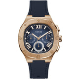 Buy Shop Guess Headline Multifunction Quartz Blue Dial Blue Silicone Strap Watch For Men - GW0571G2 USA Online