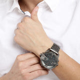 Buy Shop Diesel Uber Chief Black Dial Grey Stainless Steel Strap Watch For Men - DZ7372 USA Online