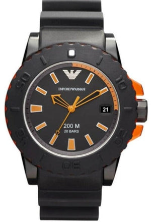 Buy Shop Emporio Armani Sportivo Quartz Black Dial Black Silicone Strap Watch For Men - AR5969 USA Online