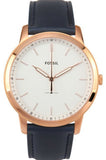 Buy Shop Fossil The Minimalist Slim White Dial Blue Leather Strap Watch for Men - FS5371 USA Online