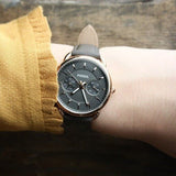 Buy Shop Fossil Tailor Grey Dial Grey Leather Strap Watch for Women - ES3913 USA Online