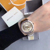 Buy Shop Michael Kors Madelyn Quartz Gold Dial Gold Steel Strap Watch For Women - MK6287 USA Online