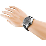 Buy Shop Tommy Hilfiger Deacan Grey Dial Black Leather Strap Watch for Men - 1791548 USA Online