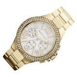 Buy Shop Michael Kors Camille Silver Diamonds Dial Gold Steel Strap Watch for Women - MK5756 USA Online