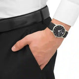 Buy Shop Emporio Armani Classic Quartz Black Dial Black Leather Strap Watch For Men - AR1692 USA Online