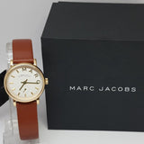 Buy Shop Marc Jacobs Baker White Dial Brown Leather Strap Watch for Women - MBM1317 USA Online