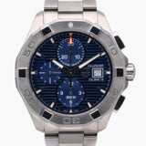 Tag Heuer Aquaracer Caliber 16 Automatic Chronograph Blue Dial Silver Steel Strap Watch for Men - CAY2112.BA0927