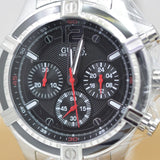 Guess Circuit Chronograph Black Dial Silver Steel Strap Watch For Men - W0968G1