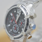 Guess Circuit Chronograph Black Dial Silver Steel Strap Watch For Men - W0968G1