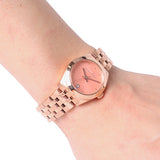 Buy Shop Marc Jacobs Peeker Pink Dial Rose Gold Stainless Steel Strap Watch for Women - MBM3377 USA Online