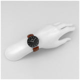 Buy Shop Daniel Wellington Classic Durham Black Dial Brown Leather Strap Watch For Women - DW00100142 USA Online