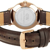 Buy Shop Daniel Wellington Dapper Bristol White Dial Brown Leather Strap Watch For Men - DW00100086 USA Online