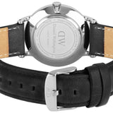 Buy Shop Daniel Wellington Dapper Sheffield White Dial Black Leather Strap Watch For Men - DW00100088 USA Online