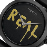 Gucci G Timeless Ghost Black Dial Black Rubber Strap Unisex Watch - YA1264017