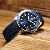 Buy Shop Tag Heuer Aquaracer Quartz Blue Dial Blue Rubber Strap Watch for Men - WAY101C.FT6153 USA Online