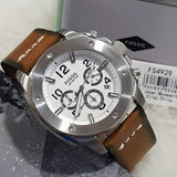 Buy Shop Fossil Modern Machine White Dial Brown Leather Strap Watch for Men - FS4929 USA Online