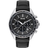 Buy Shop Hugo Boss Contemporary Sport Driver Black Dial Black Leather Strap Watch for Men - 1513085 USA Online