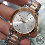 Buy Shop Michael Kors Runway White Dial Two Tone Stainless Steel Strp Watch for Women - MK3204A USA Online