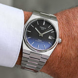 Buy Shop Tissot Powermatic 80 Automatic Gradient Blue Dial Silver Steel Strap Watch for Men - T137.407.11.051.01 USA Online