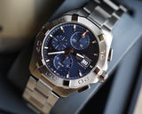 Tag Heuer Aquaracer Automatic Chronograph Blue Dial Silver Steel Strap Watch for Men - CAY2112.BA0927