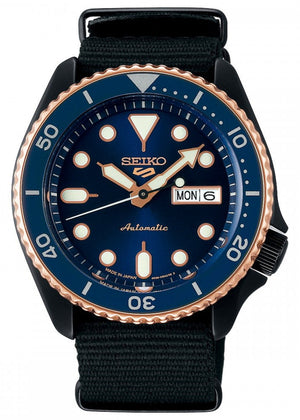 Buy Shop Seiko 5 Sports Automatic Blue Dial Black NATO Strap Watch for Men - SBSA098 USA Online