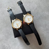 Buy Shop Tory Burch Collins White Dial Black Leather Strap Watch for Women - TBW1205 USA Online