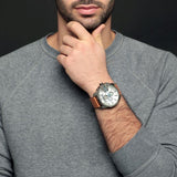 Buy Shop Diesel Mega Chief Chronograph White Dial Brown Leather Strap Watch For Men - DZ4280 USA Online