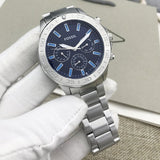 Buy Shop Fossil Bannon Multifunction Blue Dial Silver Steel Strap Watch for Men - BQ2503 USA Online