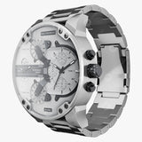 Buy Shop Diesel Mr. Daddy Chronograph Silver Dial Silver Steel Strap Watch For Men - DZ7421 USA Online