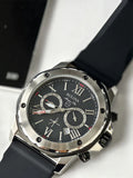 Bulova Marine Star Chronograph Black Dial Black Rubber Strap Watch for Men - 98B127