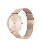 Buy Shop Calvin Klein Minimal White Dial Rose Gold Mesh Bracelet Watch for Women - K3M22626 USA Online