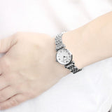 Buy Shop Emporio Armani Gianni T Bar Mother of Pearl Dial Silver Steel Strap Watch For Women - AR1688 USA Online