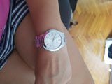 Buy Shop Michael Kors Slim Runway Silver Dial Silver Stainless Steel Strap Watch for Women - MK3178 USA Online
