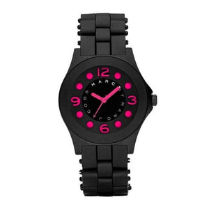 Buy Shop Marc Jacobs Pelly Black Dial Black Silicone Strap Watch for Women - MBM2508 USA Online