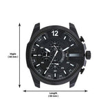 Buy Shop Diesel Mega Chief Chronograph Black Dial Black Steel Strap Watch For Men - DZ4283 USA Online