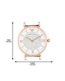 Buy Shop Emporio Armani Gianni T Bar White Dial Two Tone Steel Strap Watch For Women - AR1926 USA Online