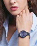 Buy Shop Fossil Jacqueline Blue Dial Blue Steel Strap Watch for Women - ES4094 USA Online
