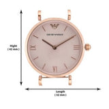 Buy Shop Emporio Armani Classic Quartz Pink Dial Brown Leather Strap Watch For Women - AR1911 USA Online